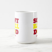 Personalisierter Softball Vater Vatertag Kaffeetasse (Mittel)