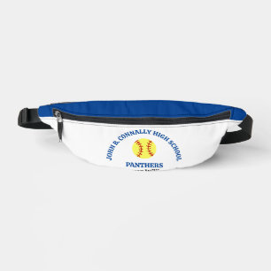 Personalisierter Softballspieler der Blue High Sch Bauchtasche