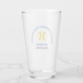 Personalisierter Softballspieler der Blue High Sch Glas (Rückseite)