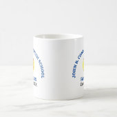 Personalisierter Softballspieler der Blue High Sch Kaffeetasse (Mittel)
