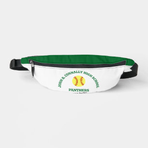 Personalisierter Softballspieler der Green High Sc Bauchtasche
