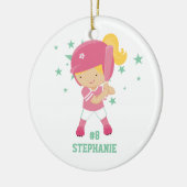 Personalisierter Softballspieler und Keramikornament (Links)