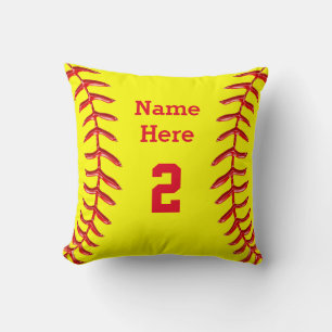 PERSONALISIERTER Softballthrow-Kissen NAME und Kissen