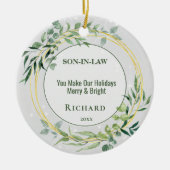 Personalisierter Sohn im Keramik Keramik Ornament (Vorne)