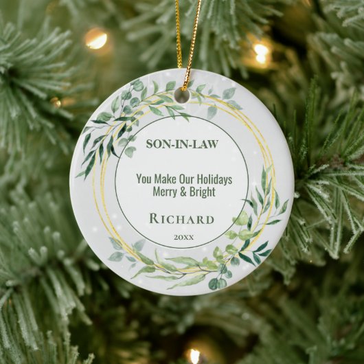 Personalisierter Sohn im Keramik  Ornament (Baum)