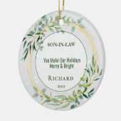 Personalisierter Sohn im Keramik  Ornament (Links)