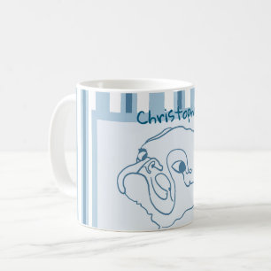 Personalisierter Sommer-Bad Mops Art Kaffeetasse