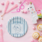 Personalisierter Sommer-Bad Mops Art Pappteller (Party)