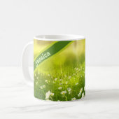 Personalisierter Sommer-Blume Kaffeetasse (Vorderseite Links)