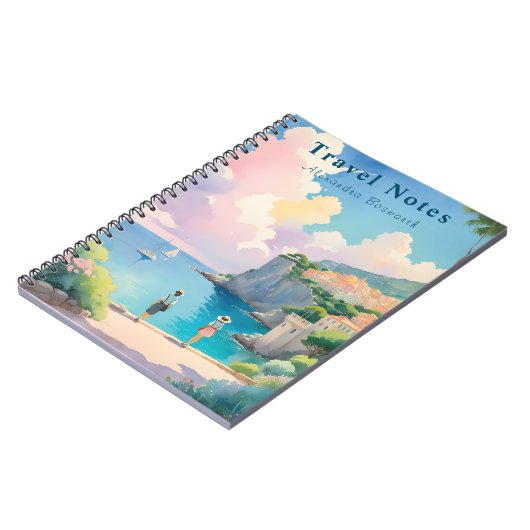 Personalisierter Sommer in Frankreich Reisebericht Notizblock (Linke Seite)