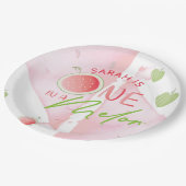 Personalisierter Sommer in Melon Niedlich Pappteller (Schrägansicht)