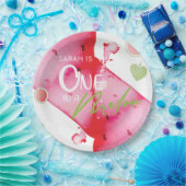 Personalisierter Sommer in Melon Niedlich Pappteller (Party)