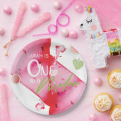 Personalisierter Sommer in Melon Niedlich Pappteller (Party)