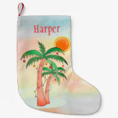 Personalisierter Sommer Weihnachten Strumpf Kleiner Weihnachtsstrumpf (Vorderseite)