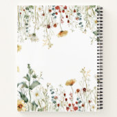 Personalisierter Sommer-Wildblume Notizblock (Rückseite)