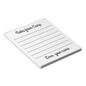 Personalisierter Sommercamp Notepad Notizblock (angewinkelt)