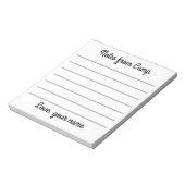 Personalisierter Sommercamp Notepad Notizblock (Rotiert)