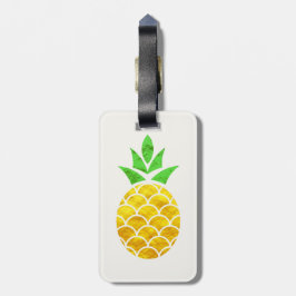 Personalisierter Sommerfoil Goldene Ananas  Gepäckanhänger