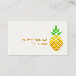 Personalisierter Sommerfoil Goldene Ananas  Visitenkarte