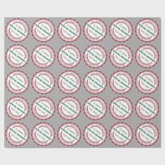 Personalisierter Sonderversand Santa's Workshop Geschenkpapier (Flach)