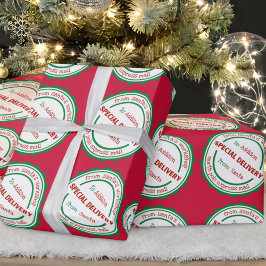Personalisierter Sonderversand Santa's Workshop Geschenkpapier