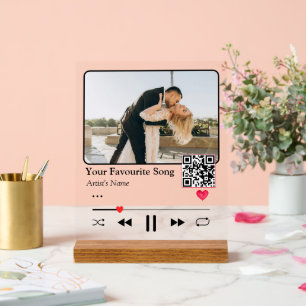 Personalisierter Song-Code-Nachtlicht Romantisches Acrylschild