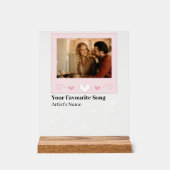 Personalisierter Song-Code Romantisches LED-Nachtl Acrylschild (Vorderseite)