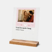 Personalisierter Song-Code Romantisches LED-Nachtl Acrylschild (Winkel)