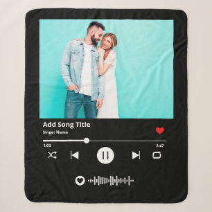 Personalisierter Song-Code Scannbare Musik Paar Sherpadecke