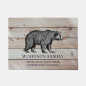 Personalisierter Sonnenbär Fußmatte (Vorderseite)