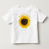 Personalisierter Sonnenblume Kleinkind T - Shirt (Vorderseite)