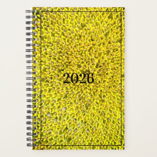 Personalisierter Sonnenblumen-Planer Planer (Vorderseite)