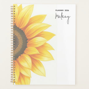 Personalisierter Sonnenblumen-Wochenplaner 2026 Planer