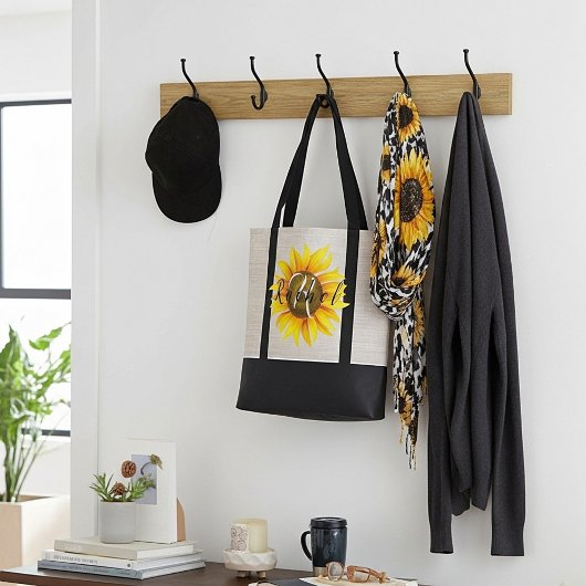 Personalisierter Sonnenblumenbeutel Tasche