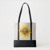 Personalisierter Sonnenblumenbeutel Tasche (Vorderseite)