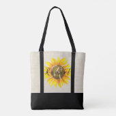 Personalisierter Sonnenblumenbeutel Tasche (Rückseite)