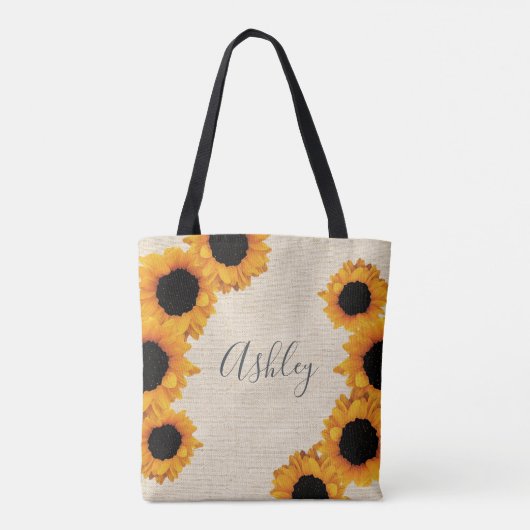 Personalisierter Sonnenblumenkernbruch Tasche (Rückseite)