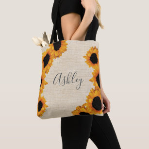 Personalisierter Sonnenblumenkernbruch Tasche