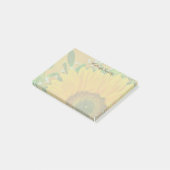 Personalisierter Sonnenblumennachweis Post-it Klebezettel (angewinkelt)