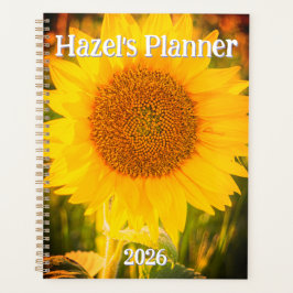 Personalisierter Sonnenblumenplaner Planer