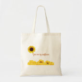 Personalisierter Sonnenblumenrahmen Tote Beutel Tragetasche (Vorne)