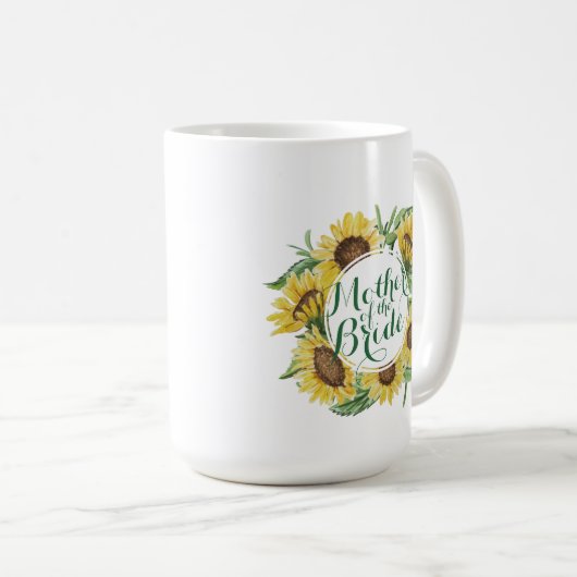Personalisierter SonnenblumeWreath, der klassische Kaffeetasse (VorderseiteRechts)