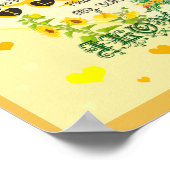 Personalisierter Sonnenschein mit Herz Poster (Ecke)