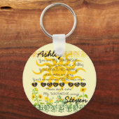 Personalisierter Sonnenschein-Schlüsselanhänger Schlüsselanhänger (Vorderseite)