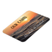 Personalisierter Sonnenuntergang am Strand Magnet (Linke Seite)