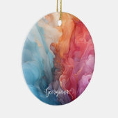 Personalisierter Sonnenuntergang auf See Alkohol T Keramik Ornament (Rechts)