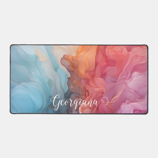 Personalisierter Sonnenuntergang auf See Alkohol T Schreibtischunterlage (Vorderseite)