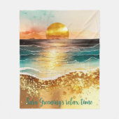 Personalisierter Sonnenuntergang gemütlich Fleece (Vorderseite)