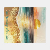 Personalisierter Sonnenuntergang gemütlich Fleece (Vorderseite (Horizontal))