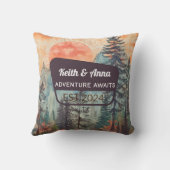 Personalisierter Sonnenuntergang Nationalpark Fore Kissen (Rückseite)